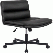 CLP Fauteuil lounge Eldor Similicuir HBT: 83x62x72 cm Noir - noir polyester 327637