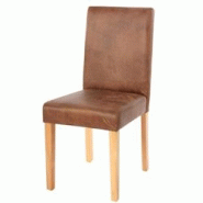 Décoshop26 - Chaise de salle à manger cuisine en tissu imitation daim marron vintage pieds en bois clair design moderne 04_0002359 - marron 30002739 Décoshop26 - Chaise de salle à manger cuisine en tissu imitation daim marron vintage pieds en bois clair design moderne 04_0002359 - marron 30002739