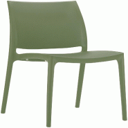 Décoshop26 - Chaise empilable design en plastique couleur olive résistant aux UV – jardin terrasse et intérieur 10_0007903 - 3000266366381