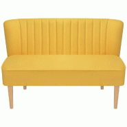 Helloshop26 - Canapé 117 x 55,5 x 77 cm tissu jaune  02_0019021 - jaune Bois massif 3000945688001