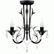 Helloshop26 - Lustre en métal noir style art nouveau salle à manger 30 x 35 cm en métal noir 02_0046252 - noir métal 3000234127563