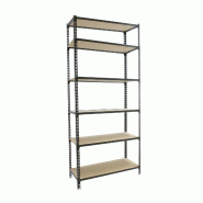 SimonRack Étagère Rangement 2500x800x500 mm, 6 niveaux, plateaux en bois, charge 150 kg par niveau, Anthracite - Maderclick - métal 8425437099410
