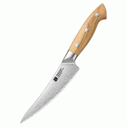 XinZuo - Couteau à désosser – Série X02O Pin - 16 cm - fabriqué en acier composite à 3 couches - multicolore X02O-TG
