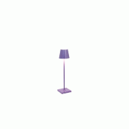 Zafferano Lampe De Table Led Poldina Pro Micro Lilac, Rechargeable Et Dimmable Avec Une Autonomie Allant Jusqu'À 12 Heures - violet 8054144506647