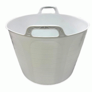 ANTIHUMEDADES Lot de 10 paniers souples en plastique alimentaire (blanc, 42 L) - Sans BPA. Idéaux pour les restaurants, les cuisines, l'hôtellerie,