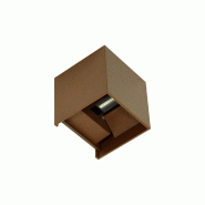Beneito & Faure Applique murale LED Corten IP54 6,8 W avec ailettes orientables 3000 K - marron 3987