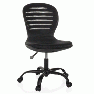 Chaise de bureau / chaise pivotante CASLA maille noire hjh OFFICE - noir polyester 882006