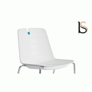 Chaise Mindy avec pied pyramidal - Mobel Linea. - Blanc_1