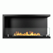 Divina Fire Cheminée au bioéthanol encastrable d'angle biocaminetto angulaire 90x45 SUTRI 90 DX - noir 8055829981025
