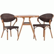 Ensemble table et 2 chaises Abrantes Venture Home - marron 7340220811752 Ensemble table et 2 chaises Abrantes Venture Home - marron 7340220811752