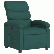 Fauteuil inclinable électrique Vert foncé Tissu Modèle Lestaria - 8721012164482