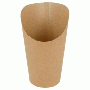 Gobelet à frites carton Kraft 480cc Ø8,5x13,5cm - par 50