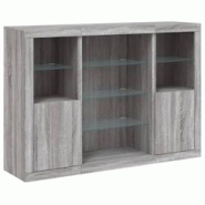 Helloshop26 - Buffet bahut commode armoire meuble de rangement organisateur cuisine salle de séjour salon avec lumières LED 3 pcs 02_0037235 - 30002 Helloshop26 - Buffet bahut commode armoire meuble de rangement organisateur cuisine salle de séjour salon avec lumières LED 3 pcs 02_0037235 - 30002
