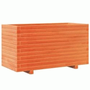 Helloshop26 - Jardinière bac lit surélevé plantes fleurs terrasse jardin cire 90 x 40 x 49,5 cm bois de pin massif marron 02_0038511 - 3000217711215