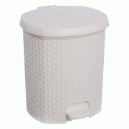 Keeeper - Poubelle 21L avec Couvercle Blanc Nordique 33,5x34,5x39,2 cm - blanc plastique KEE1089