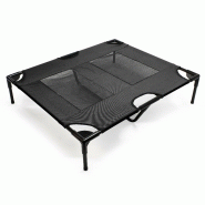 LIT CAMP CHIEN OUTDOOR LIT SURÉLEVÉ 92 CM NOIR TISSU OXFORD 25 KG MAX. 16_0002720 LIT CAMP CHIEN OUTDOOR LIT SURÉLEVÉ 92 CM NOIR TISSU OXFORD 25 KG MAX. 16_0002720