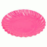 Mini assiette ronde carton fuchsia Ø8,8cm - par 200