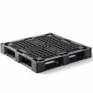 Palette  plastique  1100 X 1100 réutilisable, avec cales de maintien aux angles - CUQP1111MB6R-AS Palette  plastique  1100 X 1100 réutilisable, avec cales de maintien aux angles - CUQP1111MB6R-AS