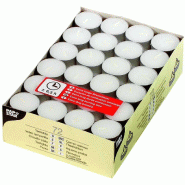 Papstar Paquet de 72 bougies chauffe-plat, diam. 39 mm, dans un contenant alu - 15230