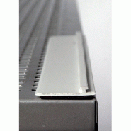 Rail aimanté L1000mm - pour tablette métal - 100cm - Profil pour séparateur - Blanc - Acier