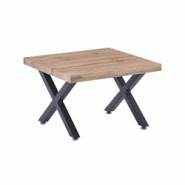 SIT Möbel Table basse moderne | 60 x 60 cm | Plateau MDF 40 mm, aspect chêne sauvage naturel | Structure en X, métal noir | L60 x P60 x H40 cm - mu SIT Möbel Table basse moderne | 60 x 60 cm | Plateau MDF 40 mm, aspect chêne sauvage naturel | Structure en X, métal noir | L60 x P60 x H40 cm - mu