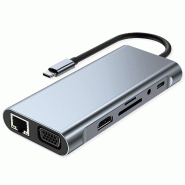VALUE Station d'accueil USB type C, HDMI 4K60, 1x Gigabit Ethernet, 2x USB A + type C PD, 1x SD/microSD, 1x audio VALUE Station d'accueil USB type C, HDMI 4K60, 1x Gigabit Ethernet, 2x USB A + type C PD, 1x SD/microSD, 1x audio