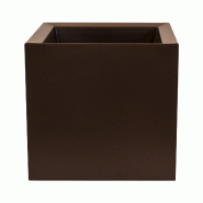WellHome - Pot de fleurs modèle « Collection Cube Dan-i » 57L coloris bronze 40x40cm - bronze plastique WH13534