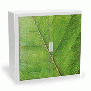 Armoire à rideaux avec décor nature - EasyOffice. - Chlorophylle, Basse_0