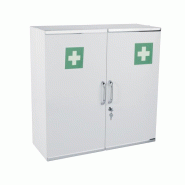 Armoires à pharmacie 2 portes - Medial - acier blanc, 12 étagères, serrure à clé Armoires à pharmacie 2 portes - Medial - acier blanc, 12 étagères, serrure à clé