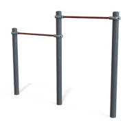 Barre fixe double - PDS3012 - Acier métallisé peint - 278x16x202 cm - Difficulté élevée_1