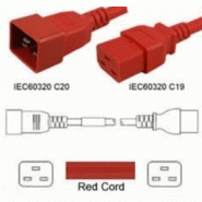 Câble d'alimentation C19/C20 16A ROUGE