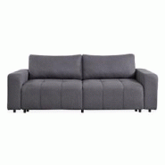 Canapé convertible 3 places Cloudy Tissu effet lin Gris foncé - 3327480076309 Canapé convertible 3 places Cloudy Tissu effet lin Gris foncé - 3327480076309
