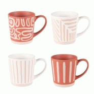 Coffret de 4 mugs Diwali 34 cl - Multicolore Rond Grès Table Passion 13.5x9.3 cm - multicolore Grès 3106232781469 Coffret de 4 mugs Diwali 34 cl - Multicolore Rond Grès Table Passion 13.5x9.3 cm - multicolore Grès 3106232781469