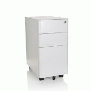 Conteneur roulant COLOR I Acier blanc hjh OFFICE - blanc acier 743018