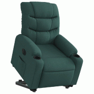 Fauteuil inclinable électrique vert foncé tissu Modèle Werdelion - 8721012218987