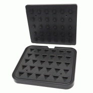 Maxima - Moule à tartelettes triangle 30 pièces - plaque de cuisson 380x328 mm - tartelette 31x31x28 mm int, 50x50x47 mm ext, h 19 mm - 9374328