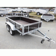 Remorque polyvalente Lider en bois freinée - 2 essieux - PTAC : 1300 kg - 251 x 133 cm - Magnum Explo 3000
