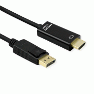 Roline câble displayport dp - uhdtv, slim, m/m, noir, 3 m_0