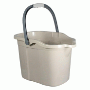 Thouy Seau rectangulaire plastique 12 L - beige 3701114813667