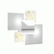Top light Plafonnier moderne 1088/45-FO Verre Blanc et Feuille d'Or 4xG9 - jaune 8057094702947