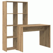 VidaXL Bureau Chêne artisanal 138,5 x 55 x 143 cm Bois d'ingénierie Modèle Titan Soleil - 3337256