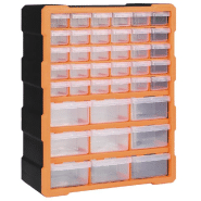 Vidaxl organisateur multi-tiroirs avec 39 tiroirs 38x16x47 cm 147585