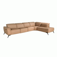 AC ANGEL CERDA Angel Cerdá Canapé d´angle relax modulaire droit en cuir marron 6280C 376 x 240 x 104 - marron fourrure 8435631043997