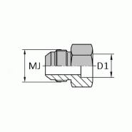 Adaptateurs - Droit mâle JIC x extrémité à souder bout à bout non zingué - 1/2' , 11.12 , 12