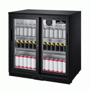 Arrière de bar 2 portes coulissantes vitrées PREMIUM - GOLDINOX - noir 3701770830138