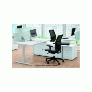 Bureau Idea Tube avec meuble de rangement - Quadrifoglio - Blanc, 184, Droite