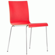 Chaise de restauration - Hauteur Normale (H=750-950mm) - Plastique, Rouge Pedrali CHSHN47x45PlasRougEmpi
