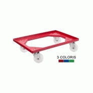 Chariot pour bac euronorm roues pivotantes fourches inox_0