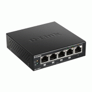 D-Link DGS-1005P commutateur réseau Non-géré L2 Gigabit Ethernet (10/100/1000) Connexion Ethernet, supportant l'alimentation via ce port (PoE) Noir_0