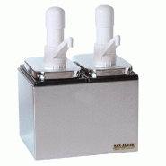 Distributeur de sauce 2 pompes 36L 24,7x19,6x32cm inox
